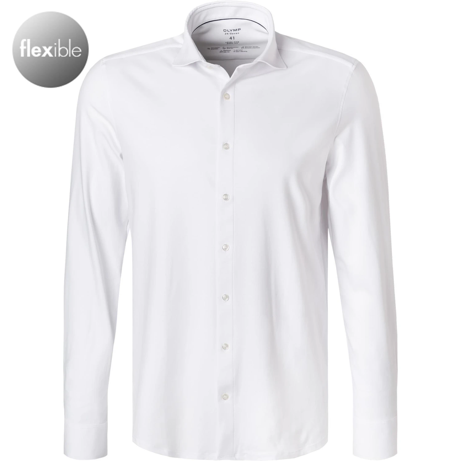 OLYMP Level Five Body Fit 2006/84/00 Hemd, Jersey geruchshemmend, Weiß 1 OLYMP Level Five Body Fit 2006/84/00 Hemd, Jersey geruchshemmend, Weiß
