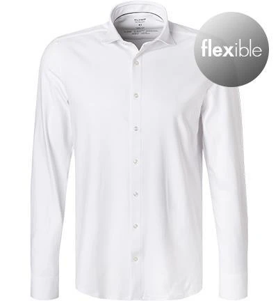 OLYMP Level Five Body Fit 2006/84/00 Hemd, Jersey geruchshemmend, Weiß 2 OLYMP Level Five Body Fit 2006/84/00 Hemd, Jersey geruchshemmend, Weiß – Bild 2