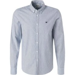 MUSTANG Hemd 1011430/12106 Slim Fit, Baumwolle, Blau-weiß gestreift, Blau-weiß