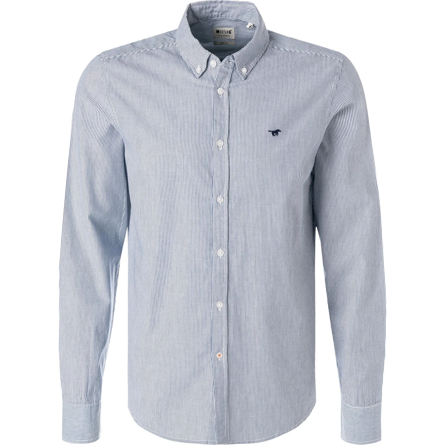 MUSTANG Hemd 1011430/12106 Slim Fit, Baumwolle, Blau-weiß gestreift, Blau-weiß 1 MUSTANG Hemd 1011430/12106 Slim Fit, Baumwolle, Blau-weiß gestreift, Blau-weiß