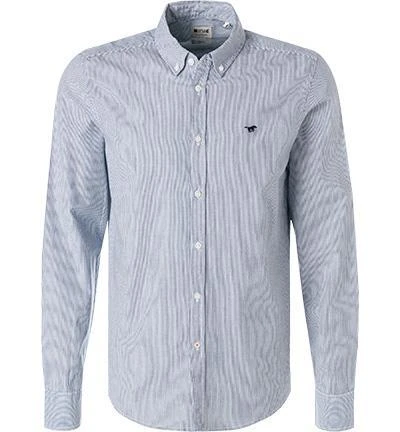 MUSTANG Hemd 1011430/12106 Slim Fit, Baumwolle, Blau-weiß gestreift, Blau-weiß 2 MUSTANG Hemd 1011430/12106 Slim Fit, Baumwolle, Blau-weiß gestreift, Blau-weiß – Bild 2