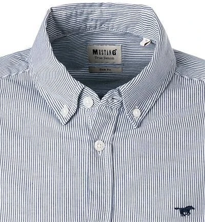 MUSTANG Hemd 1011430/12106 Slim Fit, Baumwolle, Blau-weiß gestreift, Blau-weiß 3 MUSTANG Hemd 1011430/12106 Slim Fit, Baumwolle, Blau-weiß gestreift, Blau-weiß – Bild 3