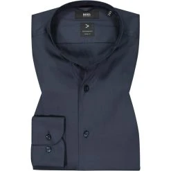 BOSS Hemd Hank 50460191/410 Slim Fit, Baumwolle, Navy