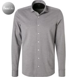 OLYMP Level Five Body Fit 2006/84/69 Hemd, Jersey geruchshemmend, Graphit meliert, Graphit