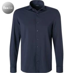 OLYMP Level Five Body Fit 2006/84/18 Hemd, Jersey geruchshemmend, Marine