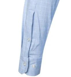 OLYMP No. Six Super Slim 2518/84/11 Hemd, Super Slim Fit, Jersey, Hellblau kariert, Bleu -hemdenverkauf 373991 norm3