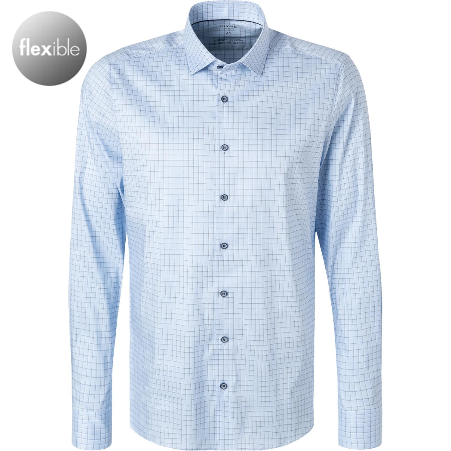 OLYMP Level Five Body Fit 2068/84/11 Hemd, Jersey, Hellblau kariert, Bleu 1 OLYMP Level Five Body Fit 2068/84/11 Hemd, Jersey, Hellblau kariert, Bleu