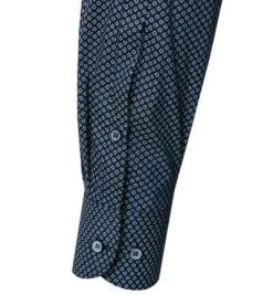 OLYMP Level Five Body Fit 2078/84/18 Hemd, Mikrofaser atmungsaktiv, Marineblau gemustert, Marine -hemdenverkauf 373997 norm3