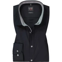 OLYMP Level Five Body Fit 2128/84/68 Hemd, Baumwolle, Schwarz