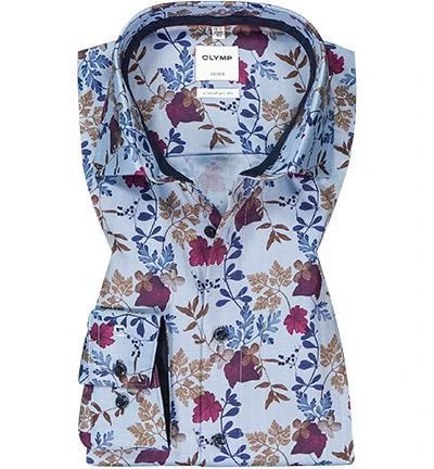 OLYMP Luxor Comfort Fit 1025/64/86 Hemd, Baumwolle, Blau-rot gemustert, Granat 2 OLYMP Luxor Comfort Fit 1025/64/86 Hemd, Baumwolle, Blau-rot gemustert, Granat – Bild 2