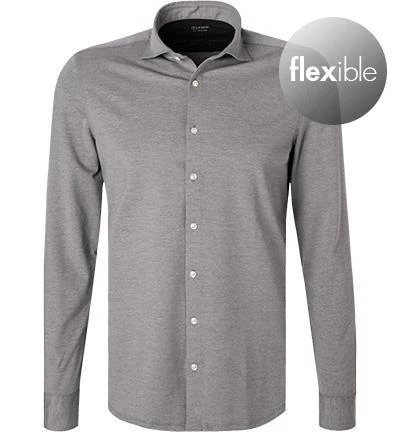 OLYMP No. Six Super Slim 2502/84/69 Hemd, Super Slim Fit, Jersey geruchshemmend, Graphit meliert, Graphit 2 OLYMP No. Six Super Slim 2502/84/69 Hemd, Super Slim Fit, Jersey geruchshemmend, Graphit meliert, Graphit – Bild 2