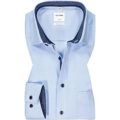 OLYMP Luxor Comfort Fit 1015/64/11 Hemd, Baumwolle, Mittelblau, Bleu