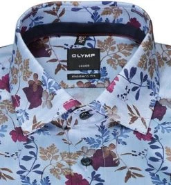 OLYMP Luxor Modern Fit 1225/64/86 Hemd, Baumwolle, Blau-rot gemustert, Granat 6 OLYMP Luxor Modern Fit 1225/64/86 Hemd, Baumwolle, Blau-rot gemustert, Granat -hemdenverkauf 374050 norm2