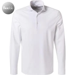 OLYMP Level Five Body Fit 2050/84/00 Hemd, Jersey geruchshemmend, Weiß