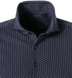 OLYMP Level Five Body Fit 2056/84/18 Hemd, Jersey geruchshemmend, Marine gemustert, Marine -hemdenverkauf 374077 norm2