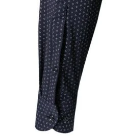 OLYMP Level Five Body Fit 2056/84/18 Hemd, Jersey geruchshemmend, Marine gemustert, Marine -hemdenverkauf 374077 norm4