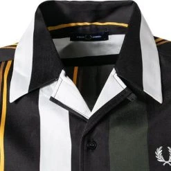 Fred Perry Hemd M2707/408 Kurzarmhemd, Baumwolle, Jägergrün-schwarz gestreift, Jägergrün 8 Fred Perry Hemd M2707/408 Kurzarmhemd, Baumwolle, Jägergrün-schwarz gestreift, Jägergrün -hemdenverkauf 374171 norm2