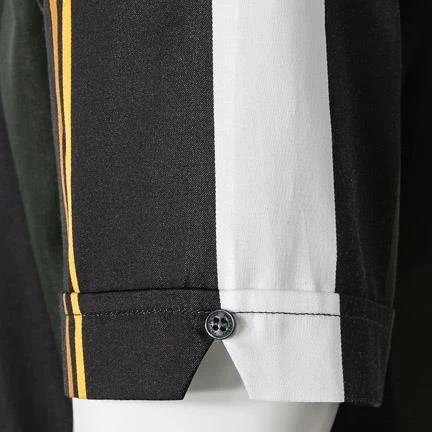 Fred Perry Hemd M2707/408 Kurzarmhemd, Baumwolle, Jägergrün-schwarz gestreift, Jägergrün 5 Fred Perry Hemd M2707/408 Kurzarmhemd, Baumwolle, Jägergrün-schwarz gestreift, Jägergrün – Bild 5