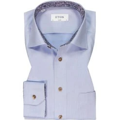 ETON Hemd 1000/02445/21 Classic Fit, Twill, Hellblau