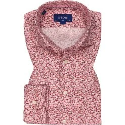 ETON Hemd 1000/03096/55 Slim Fit, Baumwolle, Rot gemustert, Dunkelrot