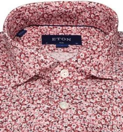 ETON Hemd 1000/03096/55 Slim Fit, Baumwolle, Rot gemustert, Dunkelrot -hemdenverkauf 374327 norm2