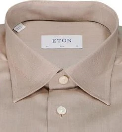 ETON Hemd 1000/03087/35 Slim Fit, Twill, Hellbraun -hemdenverkauf 374331 norm2