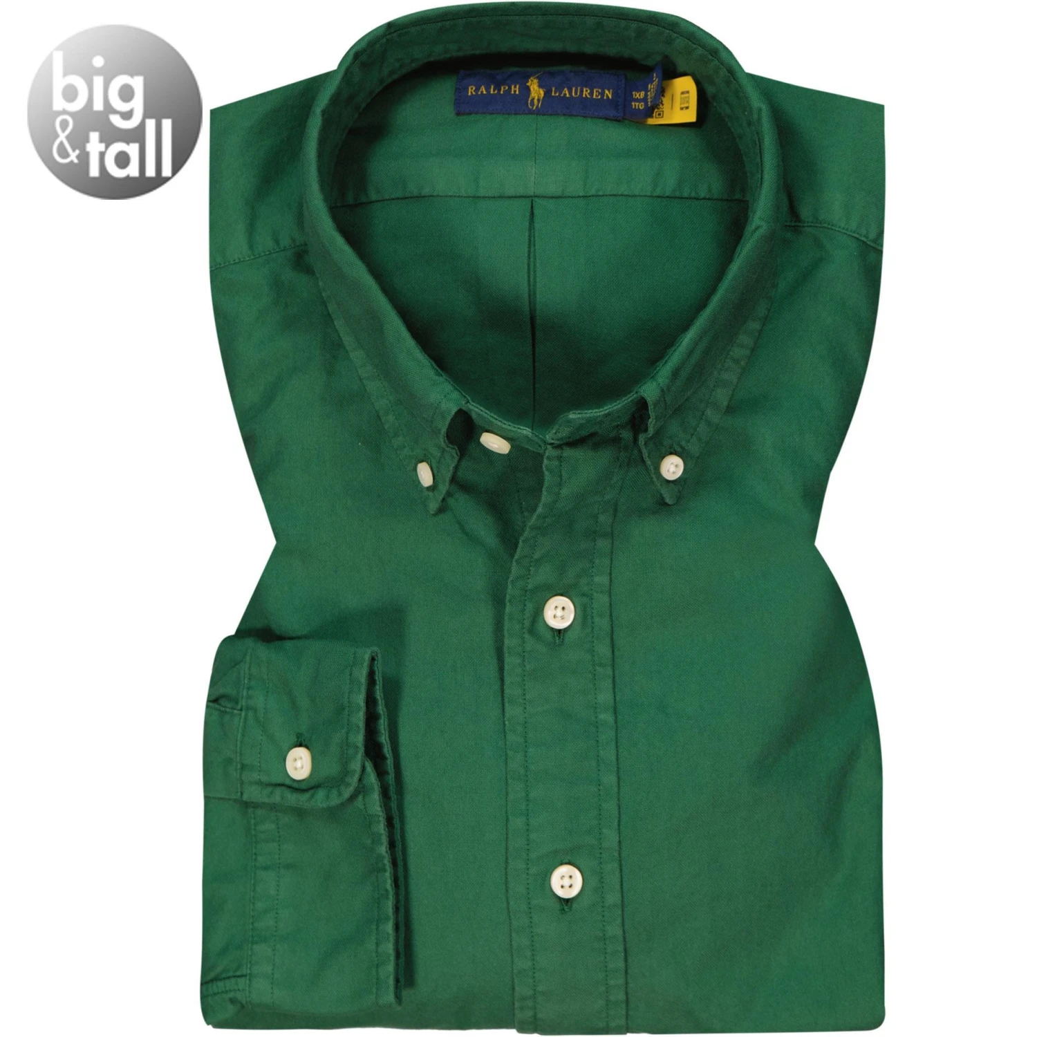 Polo Ralph Lauren Hemd 711847235/005 Big&Tall, Baumwolle, Dunkelgrün 1 Polo Ralph Lauren Hemd 711847235/005 Big&Tall, Baumwolle, Dunkelgrün