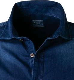 OLYMP Casual Modern Fit 4032/84/18 Jeanshemd, Baumwolle, Marine -hemdenverkauf 374402 norm2