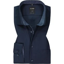 OLYMP Luxor Modern Fit 69EL 1280/89/08 Hemd, Baumwolle, Extra langer Arm, Kobaltblau, Kobalt