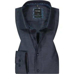 OLYMP Luxor Modern Fit 69EL 1306/89/18 Hemd, Baumwolle, Extra langer Arm, Marine meliert, Marine