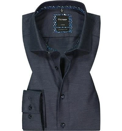 OLYMP Luxor Modern Fit 69EL 1306/89/18 Hemd, Baumwolle, Extra langer Arm, Marine meliert, Marine 2 OLYMP Luxor Modern Fit 69EL 1306/89/18 Hemd, Baumwolle, Extra langer Arm, Marine meliert, Marine – Bild 2