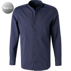 OLYMP Level Five Body Fit 2032/84/18 Hemd, Jersey geruchshemmend, Marine