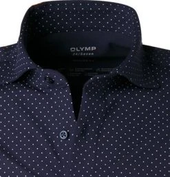 OLYMP Luxor Modern Fit 1224/84/18 Hemd, Jersey geruchshemmend, Marine gemustert, Marine -hemdenverkauf 374443 norm2