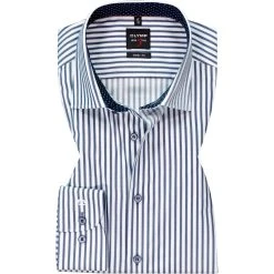 OLYMP Level Five Body Fit 2094/84/18 Hemd, Baumwolle, Marine-weiß gestreift, Marine