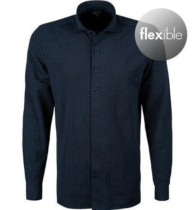 OLYMP Luxor Modern Fit 69EL 1224/89/18 Hemd, Jersey geruchshemmend, Extra langer Arm, Marineblau gemustert, Marine 2 OLYMP Luxor Modern Fit 69EL 1224/89/18 Hemd, Jersey geruchshemmend, Extra langer Arm, Marineblau gemustert, Marine – Bild 2