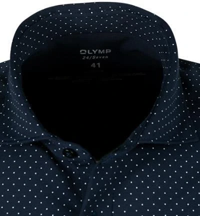 OLYMP Luxor Modern Fit 69EL 1224/89/18 Hemd, Jersey geruchshemmend, Extra langer Arm, Marineblau gemustert, Marine 3 OLYMP Luxor Modern Fit 69EL 1224/89/18 Hemd, Jersey geruchshemmend, Extra langer Arm, Marineblau gemustert, Marine – Bild 3