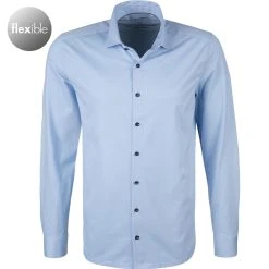 OLYMP Level Five Body Fit 2008/64/10 Hemd, Jersey geruchshemmend, Hellblau