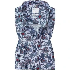 OLYMP Luxor Comfort Fit 1086/84/45 Hemd, Baumwolle, Blau-grün gemustert, Grün