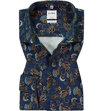 OLYMP Luxor Comfort Fit 1019/64/18 Hemd, Baumwolle, Blau gemustert, Marine 2 OLYMP Luxor Comfort Fit 1019/64/18 Hemd, Baumwolle, Blau gemustert, Marine – Bild 2