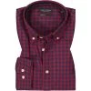 Marc O'Polo Hemd 127 7028 42146/A33 Shaped Fit, Baumwolle, Weinrot kariert, Weinrot