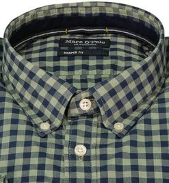 Marc O'Polo Hemd 127 7028 42146/G47 Shaped Fit, Baumwolle, Olivgrün kariert, Oliv -hemdenverkauf 374502 norm2