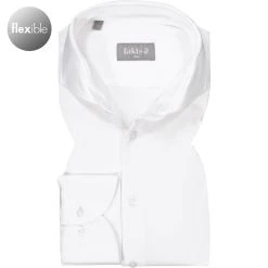 fakts Hemd 6055/151 Slim Fit, Jersey geruchshemmend, Weiß