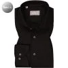 fakts Hemd 6055/391 Slim Fit, Jersey geruchshemmend, Schwarz