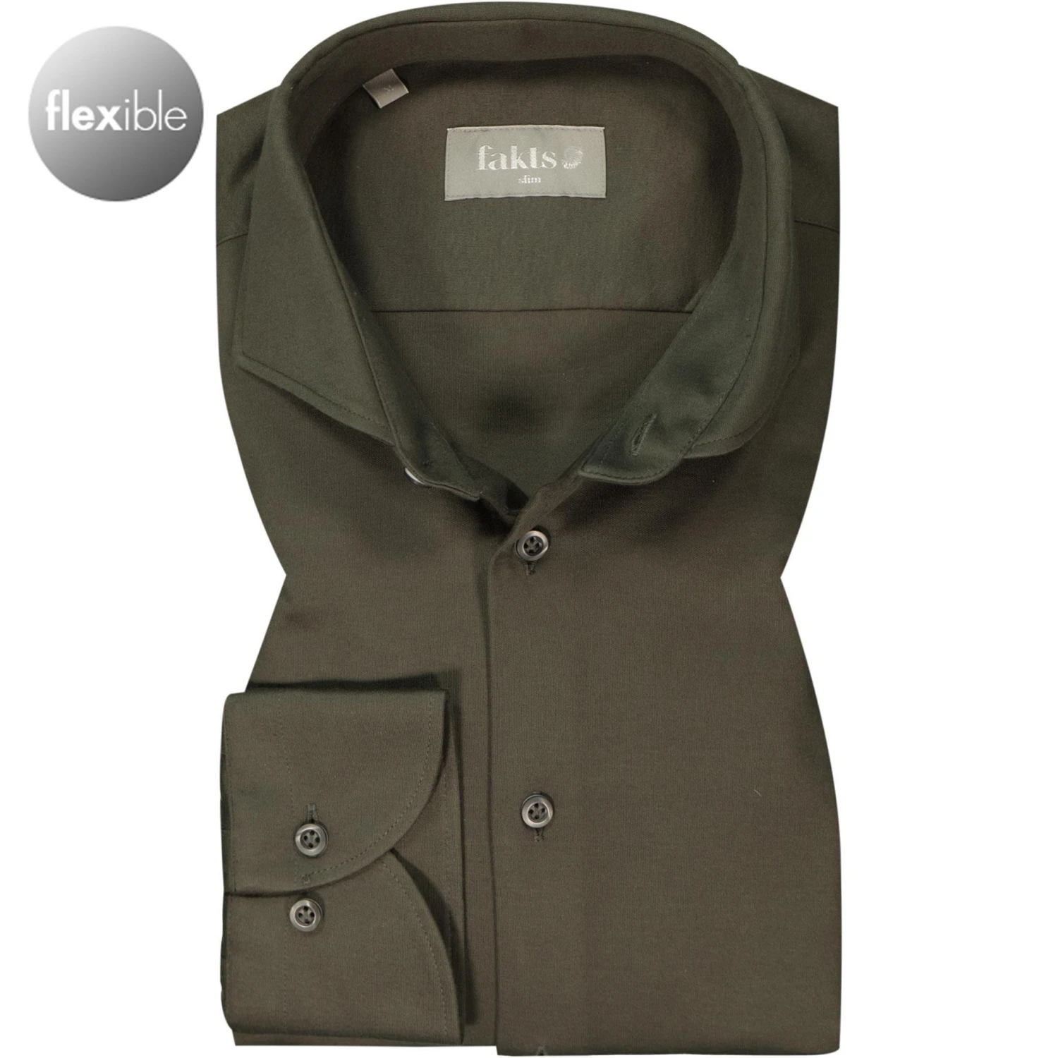 fakts Hemd 6055/591 Slim Fit, Jersey geruchshemmend, Dunkelgrün 1 fakts Hemd 6055/591 Slim Fit, Jersey geruchshemmend, Dunkelgrün