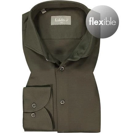 fakts Hemd 6055/591 Slim Fit, Jersey geruchshemmend, Dunkelgrün 2 fakts Hemd 6055/591 Slim Fit, Jersey geruchshemmend, Dunkelgrün – Bild 2