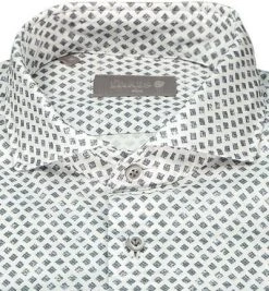 fakts Hemd 6040/314 Slim Fit, Baumwolle, Hellgrau-weiß gemustert, Hellgrau-weiß -hemdenverkauf 374565 norm2