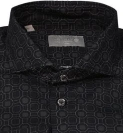 fakts Hemd 6047/395 Slim Fit, Baumwolle, Schwarz gemustert, Schwarz -hemdenverkauf 374566 norm2