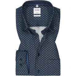 OLYMP Luxor Comfort Fit 1017/64/11 Hemd, Baumwolle, Blau gemustert, Bleu