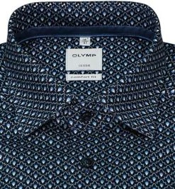 OLYMP Luxor Comfort Fit 1017/64/11 Hemd, Baumwolle, Blau gemustert, Bleu -hemdenverkauf 374587 norm2