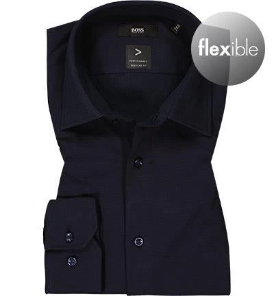 BOSS Hemd Joe 50463009/404 Regular Fit, Jersey, Dunkelblau 2 BOSS Hemd Joe 50463009/404 Regular Fit, Jersey, Dunkelblau – Bild 2